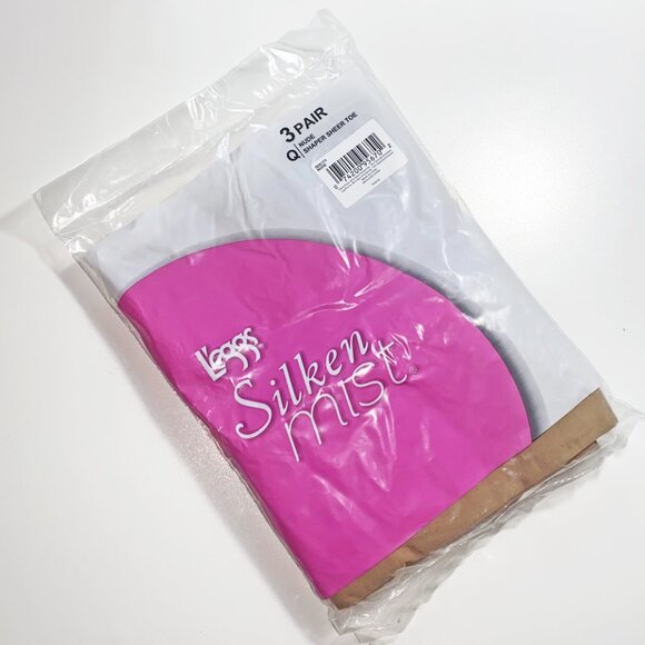 3 NEW L'EGGS "SILKEN MIST" SIZE Q NUDE PANTYHOSE / SHEER TIGHTS - Picture 2 of 4